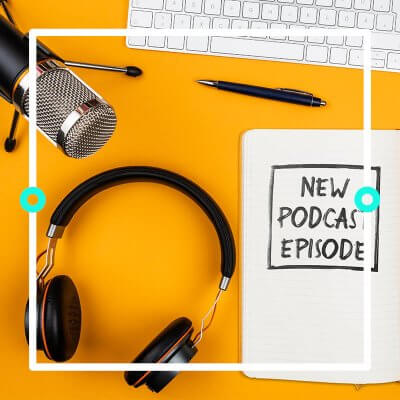 Das Bild zeigt die Vorbereitung beim erstellen eines eigenen Podcast